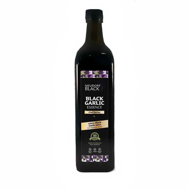 1 litre Bottle of Neudorf Black Garlic Essence - pure liquid umami flavour for cooking