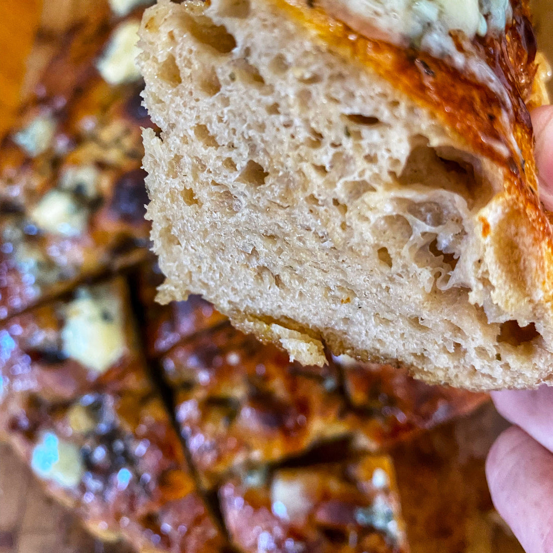 Sourdough Focaccia topped with Black Honey