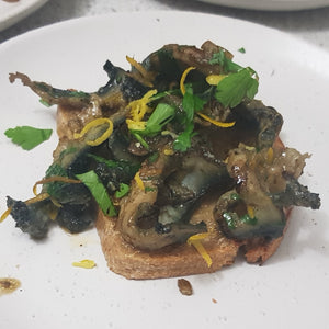 Wild Paua (abalone) with Black Garlic