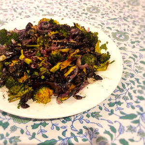 Black Garlic, Mint, Broccoli and Eggplant