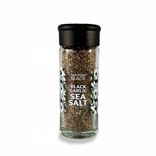 Black Garlic Sea Salt - Gourmet finishing salt
