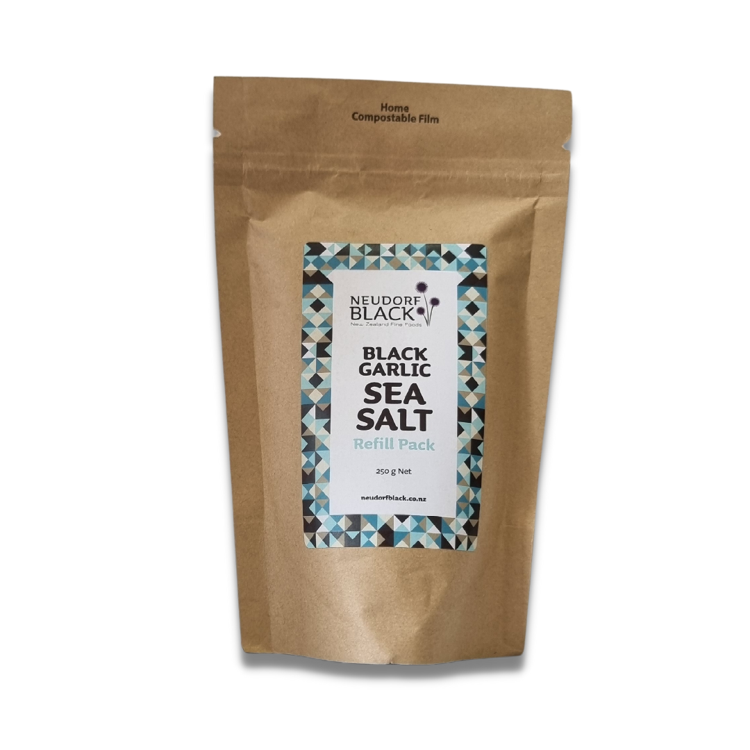 Black Garlic Sea Salt - Gourmet finishing salt